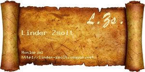 Linder Zsolt névjegykártya