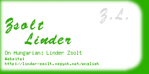 zsolt linder business card